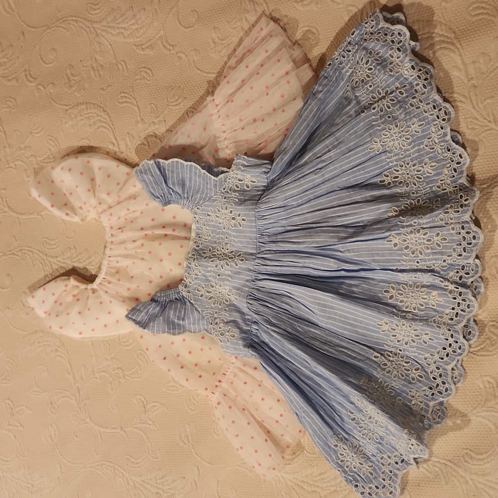 2 GAP Flutter Sleeve Dresses 6-12 mo.